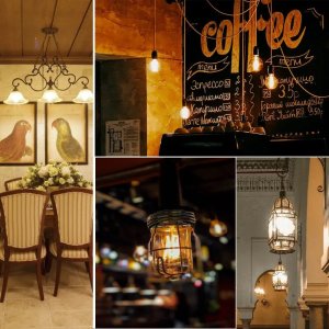 BestService Żarówka LED Lumax Amber LC160 8W E27 G125 700LM bursztynowa 5