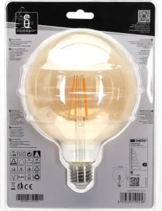 BestService Żarówka LED Lumax Amber LC160 8W E27 G125 700LM bursztynowa 7
