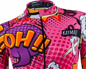 Kaymaq KAYMAQ DESIGN W27 damska bluza rowerowa różowa 4