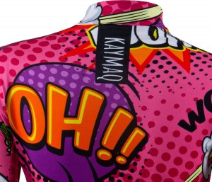 Kaymaq KAYMAQ DESIGN W27 damska bluza rowerowa różowa 5