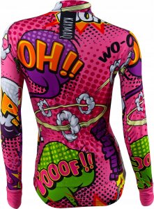 Kaymaq KAYMAQ DESIGN W27 damska bluza rowerowa różowa 7