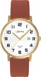 Zegarek Lavvu LAVVU Wyjątkowo lekki zegarek  TITANIUM LYNGDAL Gold 1