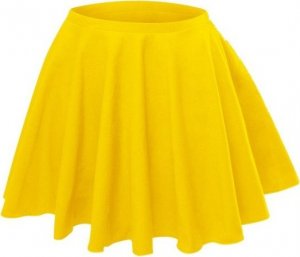 RENNWEAR Rozkloszowana spódniczka z koła - żółty 128-134 cm 1