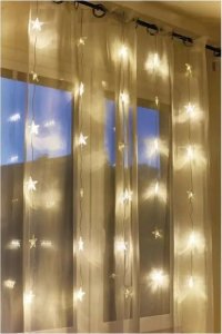 Dekoracja świąteczna Emos Dekoracje 30 LED kurtyna migające gwiazdki 120x90 12