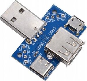 Adapter USB Adapter wtyku USB typ A na PCB rozgałęźnik A C mic 1