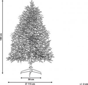 Beliani Ośnieżona sztuczna choinka 180 cm biała BRISCO! 5