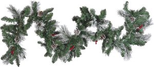 Beliani Ośnieżona świąteczna girlanda LED 180 cm zielona WAPTA! 3