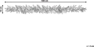 Beliani Ośnieżona świąteczna girlanda LED 180 cm zielona WAPTA! 6