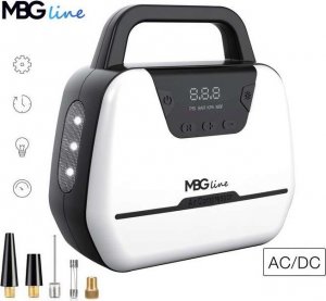 Kompresor samochodowy Mbg Line 12V / 230V LED pompka z wyświetlaczem LCD 11