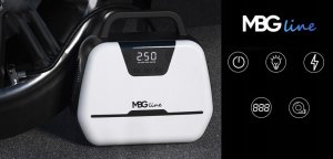 Kompresor samochodowy Mbg Line 12V / 230V LED pompka z wyświetlaczem LCD 4