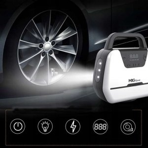 Kompresor samochodowy Mbg Line 12V / 230V LED pompka z wyświetlaczem LCD 10