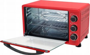 Grill elektryczny TurboTronic Piekarnik elektryczny TurboTronic 23L termoobieg rożno grill 1500W Czerwony 3