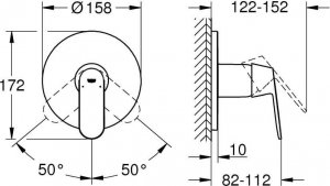 Bateria prysznicowa Grohe Eurosmart chrom 3