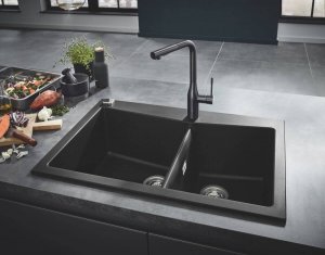 Bateria kuchenna Grohe Essence stojąca grafit (GR402) 3