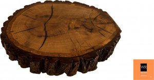 Wood & Resin Blat żywiczny z plastra drewna PDOB_081549_Z00 Żywica epoksydowa 41 cm x 43 cm x 6 cm | Szlifowany, Lakierowany spód (matowy) 1