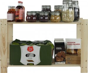 Wamar-Sosenka Regał na książki drewniany B06R 50x90x28 2 półki 11