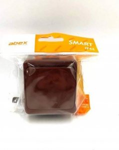 Abex Wyłącznik pojedynczy -SMART- n/t; IP44; brązowy 1