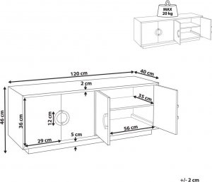 Beliani Szafka czterodrzwiowa czarna OXNARD! 8