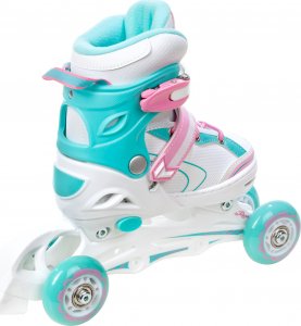 Rolki RAVEN Lia z wymienną płozą regulowane białe r. 34-37 6