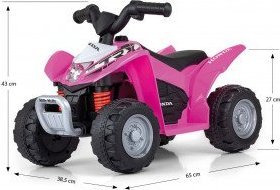Milly Mally Pojazd na akumulator Quad HONDA ATV Pink 5