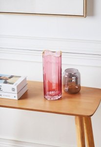 Ramka Beliani Wazon na kwiaty szklany 30 cm różowy PERDIKI! 3