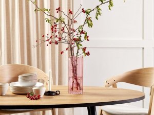 Ramka Beliani Wazon na kwiaty szklany 30 cm różowy PERDIKI! 4