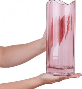 Ramka Beliani Wazon na kwiaty szklany 30 cm różowy PERDIKI! 5