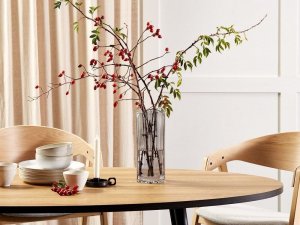 Ramka Beliani Wazon na kwiaty szklany 30 cm szary PERDIKI! 4