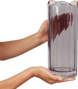 Ramka Beliani Wazon na kwiaty szklany 30 cm szary PERDIKI! 5