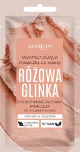 Marion Marion, Różowa Glinka Maseczka wzmacniająca do twarzy, 8 ml - Długi termin ważności! 1