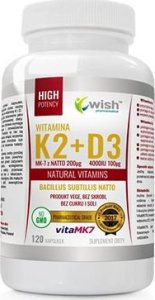 WISH WISH Witamina K2 200mcg+D3 100mcg VitaMK7 120caps 1