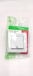 Schneider Electric LEONA Biały, Przycisk 1-biegunowy dzwonek (DIY) S 1
