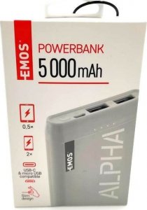 Powerbank Emos Powerbank ALPHA 5000 mAh biały 1