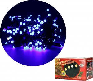 Lampki choinkowe VITALUX Lampki choinkowe kulki 200 LED 8W barwa niebieska + zimny flash 15m zewnętrzne BLWZ02-3 VITALUX 1
