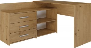 Biurko Topeshop BIURKO NAROŻNE DUŻE KOMPUTEROWE DANY DĄB ARTISAN 2