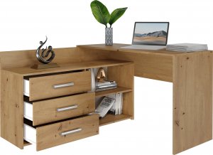 Biurko Topeshop BIURKO NAROŻNE DUŻE KOMPUTEROWE DANY DĄB ARTISAN 3