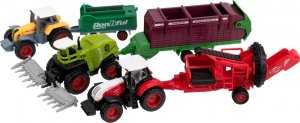 DUŻY Zestaw Farma Maszyny rolnicze TRAKTOR KOMBAJN 4
