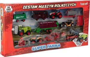 DUŻY Zestaw Farma Maszyny rolnicze TRAKTOR KOMBAJN 6