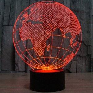 Lampka Nocna 3D LED Lampa Wielokolorowa 3