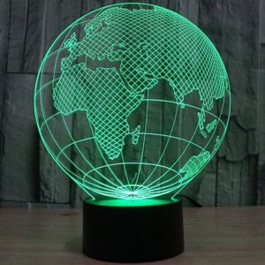 Lampka Nocna 3D LED Lampa Wielokolorowa 5