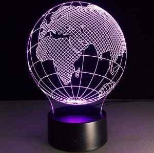 Lampka Nocna 3D LED Lampa Wielokolorowa 7