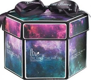 Ramka ToPrezent.pl Białe Twarde Pudełko Niespodzianka + Gwiezdne Naklejki 2