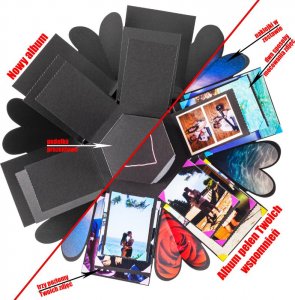 ToPrezent.pl Wysokie Pudełko Niespodzianka - Czarny EXPLOSION BOX 6