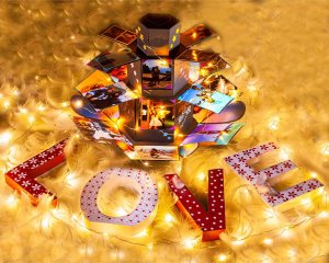 ToPrezent.pl Wysokie Pudełko Niespodzianka - Czarny EXPLOSION BOX 8