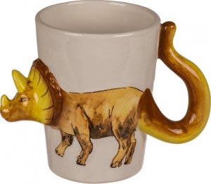 Out of the blue Biały Kubek Dinozaur 3D - Różne Wzory 3