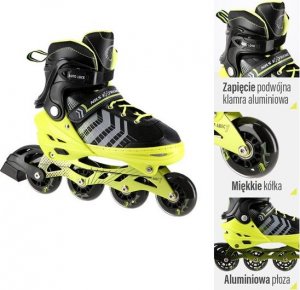 Rolki Nils Extreme NH18192 z wymienną płozą regulowane zielone r. 39-43 4