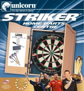 Unicorn Tarcza Unicorn STRIKER Home Dart Centre + szafka- 2 sets precision darts 46136 Uniwersalny 1
