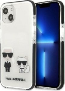 Karl Lagerfeld Etui Karl Lagerfeld KLHCP13STPEKCW Apple iPhone 13 mini hardcase biały/white Karl&Choupette 1