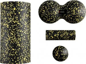 HMS FSBM04 BLACK-YELLOW SET ZESTAW DO MASAŻU WAŁKI/PIŁKI(4 szt) HMS 4