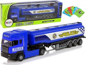 LeanToys Ciężarówka Cysterna Niebieska Policja 30 cm Długości 1